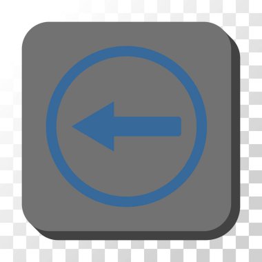 Kare vektör düğmesini sol yönlü ok yuvarlak
