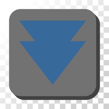 Yuvarlatılmış Kare vektör aşağı taşı düğmesini