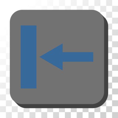 Sol yuvarlak kare vektör düğmesini taşıma