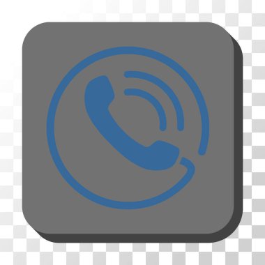 Telefon görüşmesi yuvarlak kare vektör düğmesi