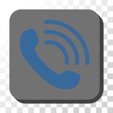 Telefon görüşmesi yuvarlak kare vektör düğmesi