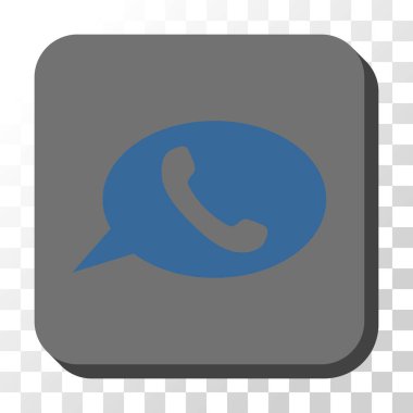 Telefon mesajı yuvarlak kare vektör düğmesi