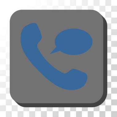 Telefon mesajı yuvarlak kare vektör düğmesi