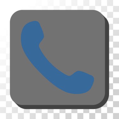 Telefon alıcı yuvarlak kare vektör düğmesi