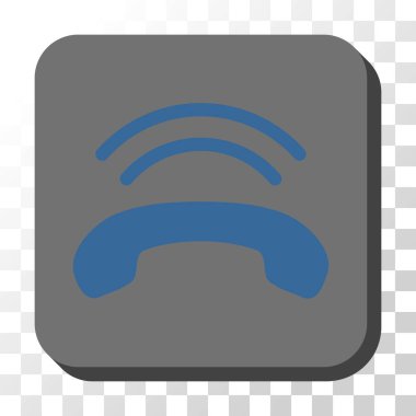 Telefonun çaldığını yuvarlak kare vektör düğmesi