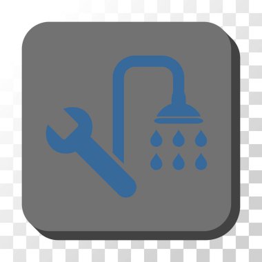 Sıhhi tesisat yuvarlak kare vektör düğmesi