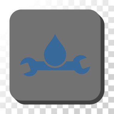 Sıhhi tesisat yuvarlak kare vektör düğmesi