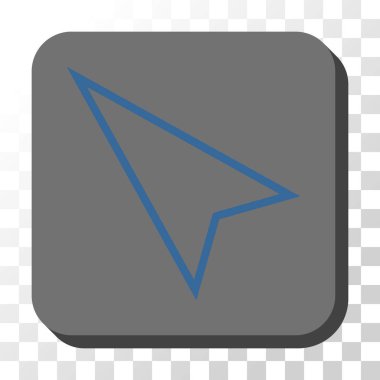 İşaretçi sol kadar kare vektör düğmesini yuvarlak