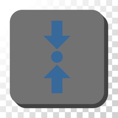 Dikey yuvarlak kare vektör düğmesini basınç