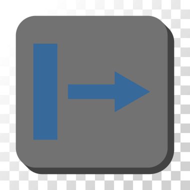 Doğru yuvarlatılmış kare vektör düğmesini çekin