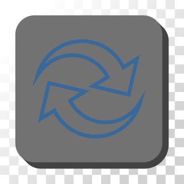 Yenile okları yuvarlatılmış kare vektör düğmesi