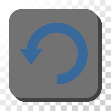 Yuvarlatılmış Kare vektör düğmesini basılı döndürmek