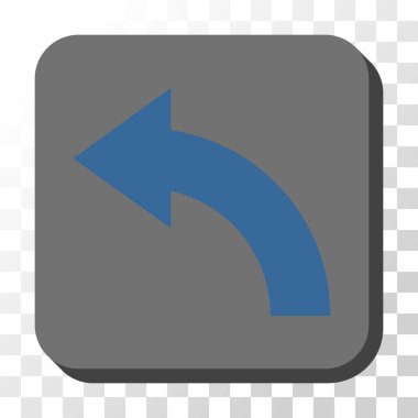 Sol yuvarlak kare vektör düğmeyi döndürmek