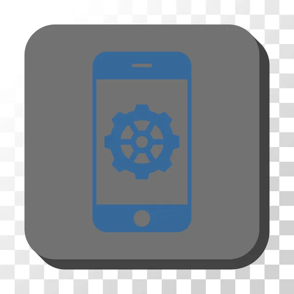 Smartphone alternativ kugghjulet avrundad fyrkantig vektor — Stock vektor