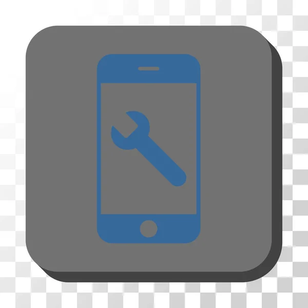 Options Smartphone Clé ronde Bouton vectoriel carré — Image vectorielle