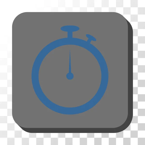 Stopwatch afgeronde vierkante Vector knop — Stockvector