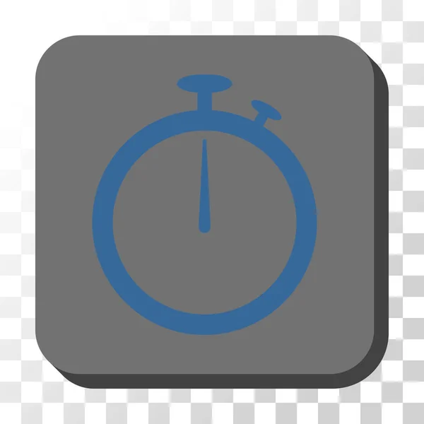 Chronomètre rond carré Vector Button — Image vectorielle