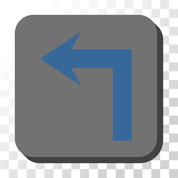 Gire a la izquierda Redondeado botón vectorial cuadrado — Vector de stock