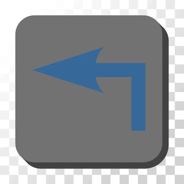 Gire a la izquierda Redondeado botón vectorial cuadrado — Vector de stock