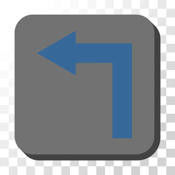 Tournez à gauche rond bouton vectoriel carré — Image vectorielle