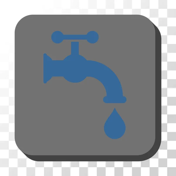 Водяний кран Закруглена кнопка квадратного вектора — стоковий вектор