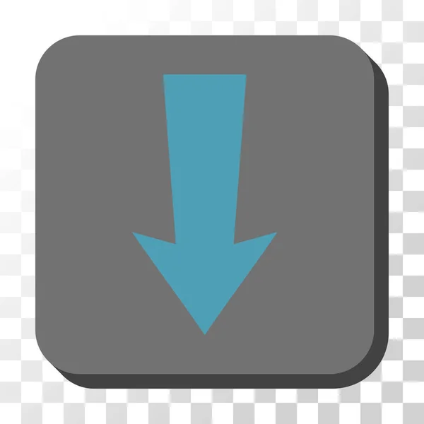 Flecha hacia abajo redondeado cuadrado botón vectorial — Archivo Imágenes Vectoriales