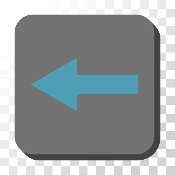 Flecha izquierda redondeada botón vectorial cuadrado — Vector de stock