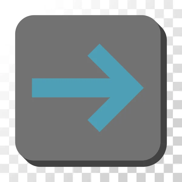 Flecha derecha redondeada botón vectorial cuadrado — Archivo Imágenes Vectoriales