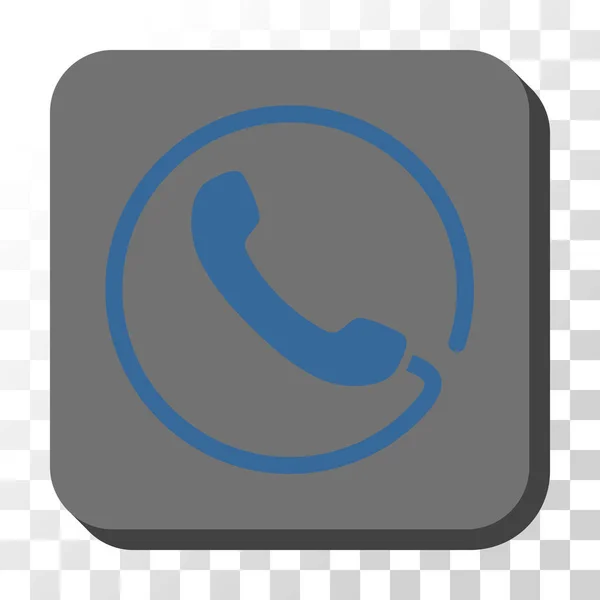 Telefoon afgerond vierkant Vector knop — Stockvector