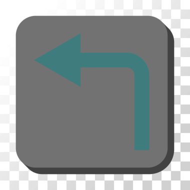 Sol yuvarlak kare vektör düğmesini kapatma