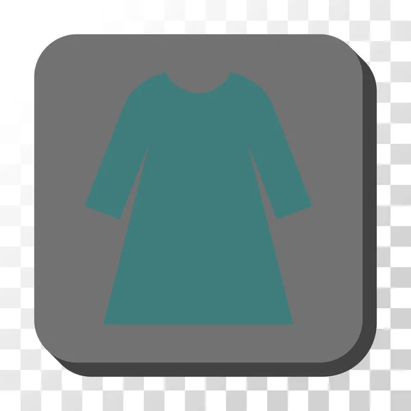 Mujer vestido redondeado cuadrado botón vectorial — Vector de stock