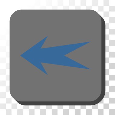 Ok sol düğme kare vektör yuvarlak