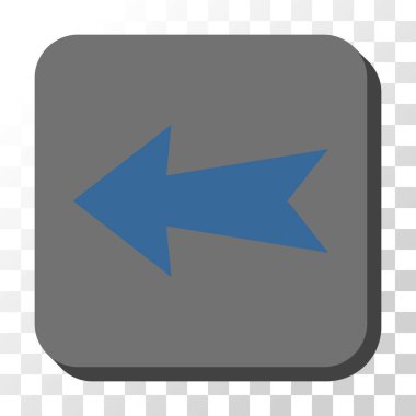 Ok sol düğme kare vektör yuvarlak