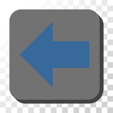 Ok sol düğme kare vektör yuvarlak