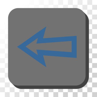 Ok sol düğme kare vektör yuvarlak