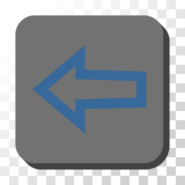 Ok sol düğme kare vektör yuvarlak