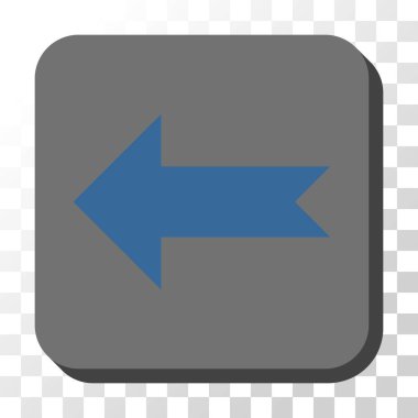 Ok sol düğme kare vektör yuvarlak