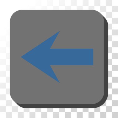 Ok sol düğme kare vektör yuvarlak