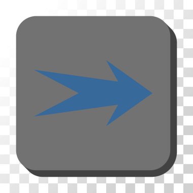 Kare vektör düğme ok sağ yuvarlak