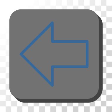 Ok sol düğme kare vektör yuvarlak