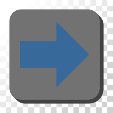 Kare vektör düğme ok sağ yuvarlak