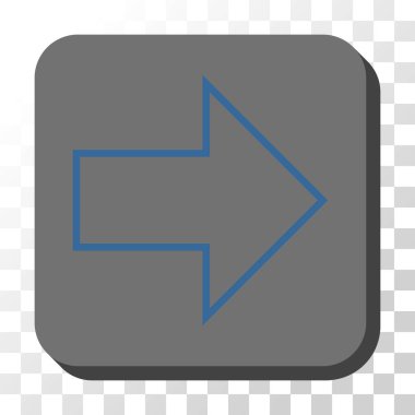 Kare vektör düğme ok sağ yuvarlak