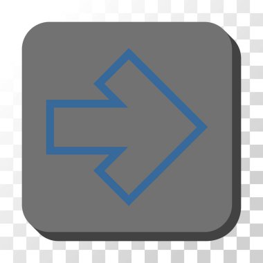 Kare vektör düğme ok sağ yuvarlak