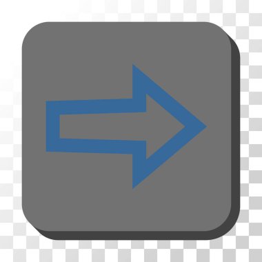 Kare vektör düğme ok sağ yuvarlak