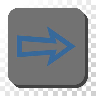 Kare vektör düğme ok sağ yuvarlak