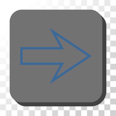 Kare vektör düğme ok sağ yuvarlak