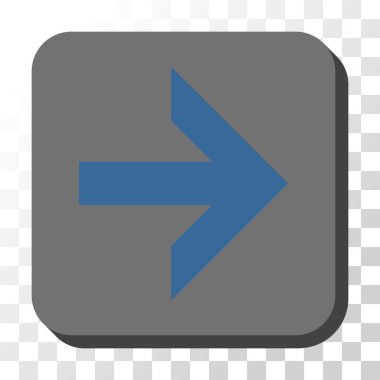 Kare vektör düğme ok sağ yuvarlak