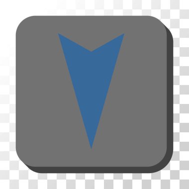 Ok ucu yuvarlatılmış kare vektör düğmesini basılı