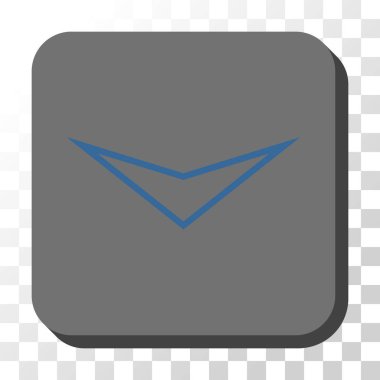 Ok ucu yuvarlatılmış kare vektör düğmesini basılı