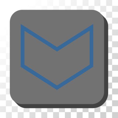 Ok ucu yuvarlatılmış kare vektör düğmesini basılı